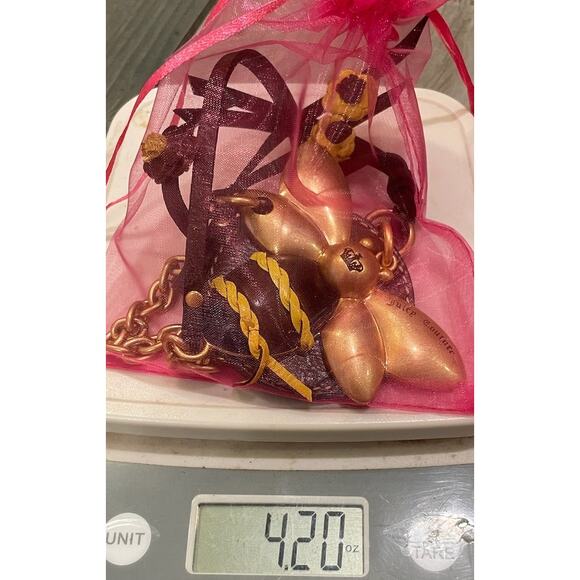 Juicy Couture Bumble Bee & Flower Charm BIG 16" Gold-Tone - Brown & Yellow EUC - Picture 3 of 6